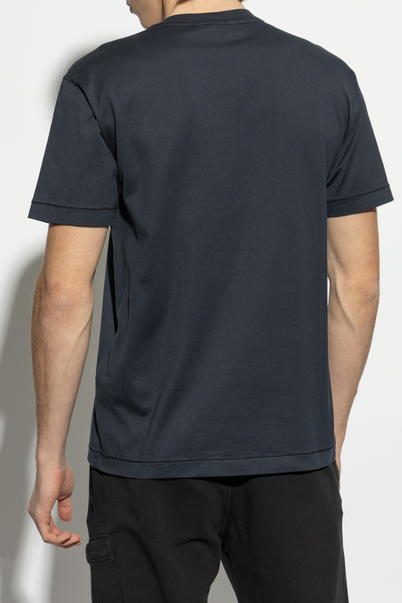 Navy blue T-shirt with logo Stone Island - Vitkac Italy
